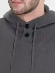 Серый свитер с капюшоном мужской
