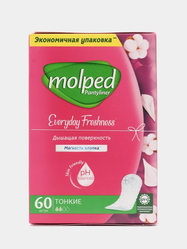 Ежедневные прокладки, женские, гигиенические, Molped Everyday Freshness, 60 шт