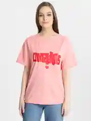 Розовый футболка женская