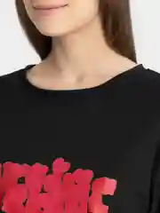 Черный футболка женская