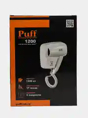 Белый 1405.001 Фен для волос настенный "Puff-1200", белый, 1,2 кВт