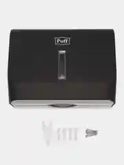 Черный 1402.004 Диспенсер бумажных полотенец Puff-5130Bl, черный, с замком, ABS-пластик