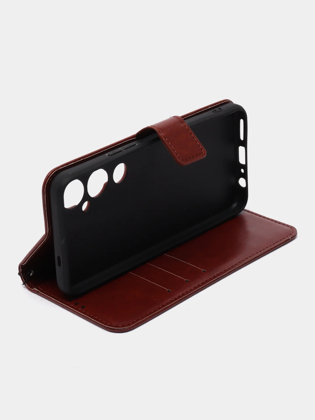 Багровый чехол-книжка с магнитной застежкой для Tecno POVA 4 Pro (Техно Пова 4 Про)