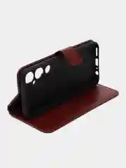 Багровый чехол-книжка с магнитной застежкой для Tecno POVA 4 Pro (Техно Пова 4 Про)