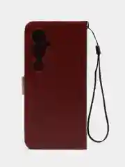 Багровый чехол-книжка с магнитной застежкой для Tecno POVA 4 Pro (Техно Пова 4 Про)