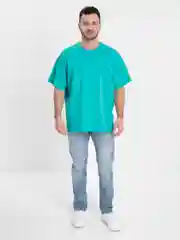 Бирюзовый футболка Oversize
