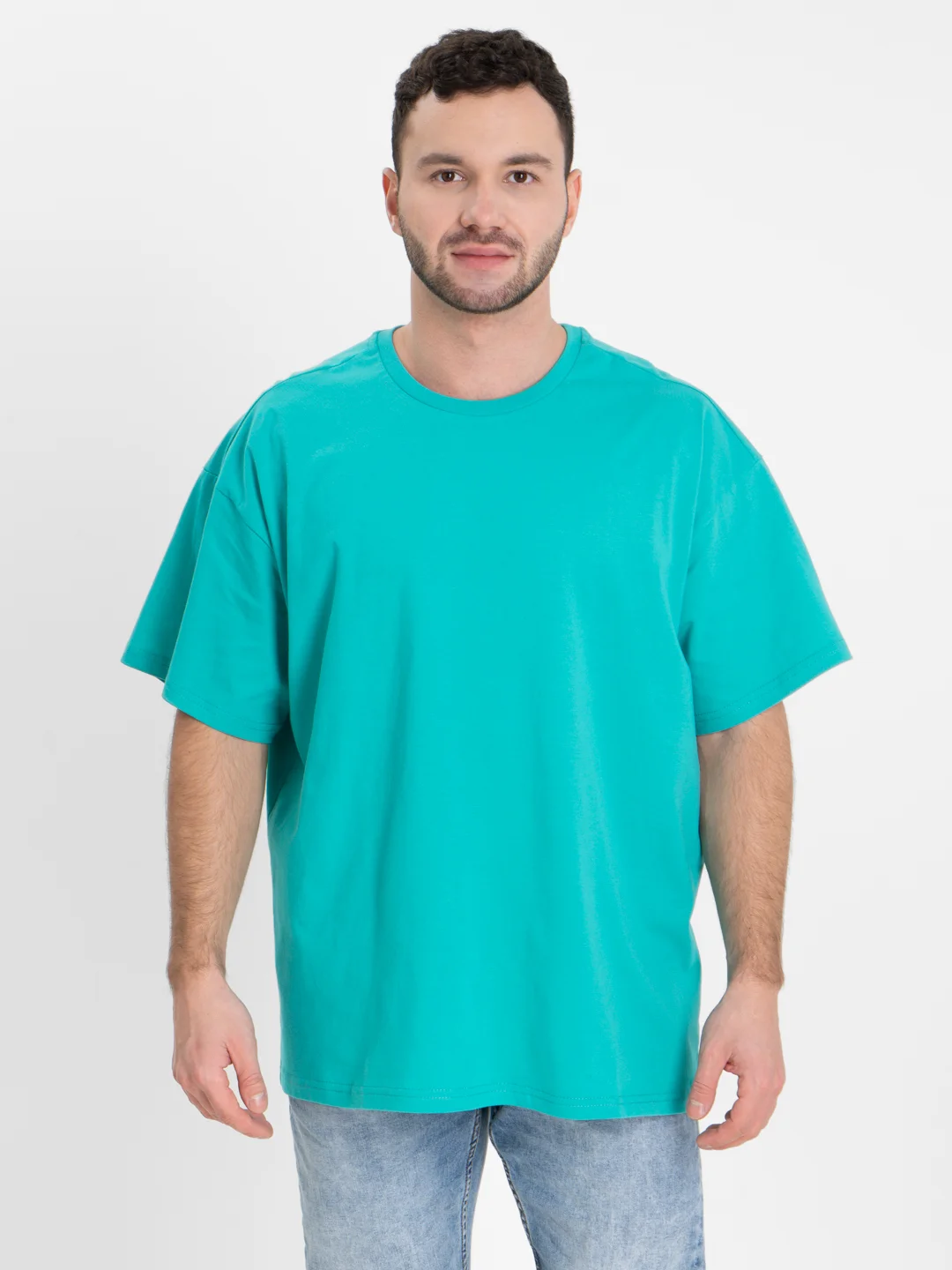 Бирюзовый футболка Oversize