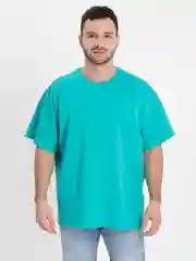 Бирюзовый футболка Oversize