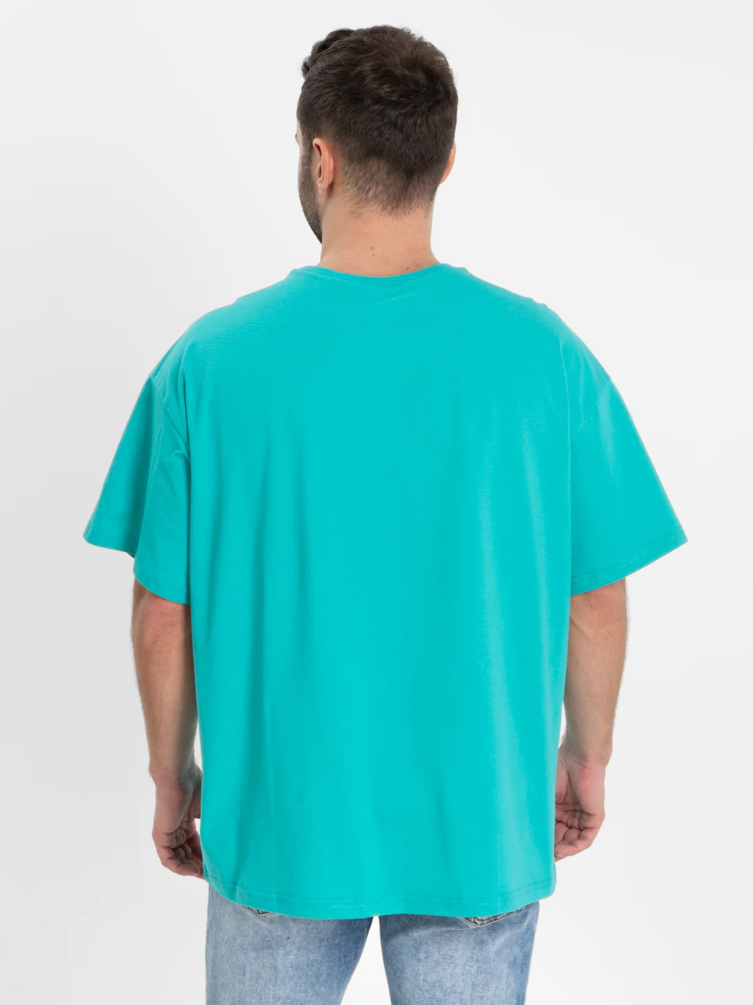 Бирюзовый футболка Oversize