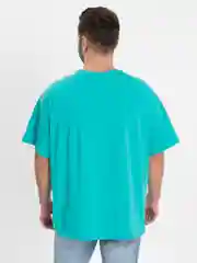 Бирюзовый футболка Oversize
