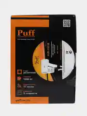Белый 1405.007 Фен для волос настенный "Puff-1201В", белый, с доп розеткой