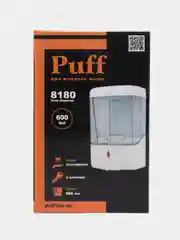 Белый 1402.112 Автоматический дозатор для мыла Puff - 8180, 600мл, белый, 18х12х11 см