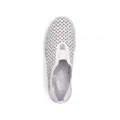 Белый слипоны женские Rieker из натуральной кожи