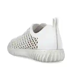 Белый слипоны женские Rieker из натуральной кожи
