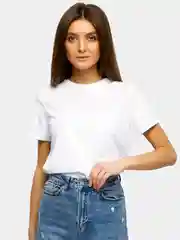 Футболка женская базовая белая, хлопок