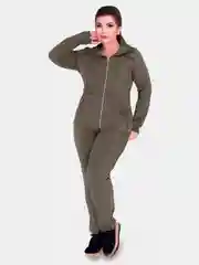 Зелёный хаки женский спортивный костюм