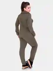 Зелёный хаки женский спортивный костюм
