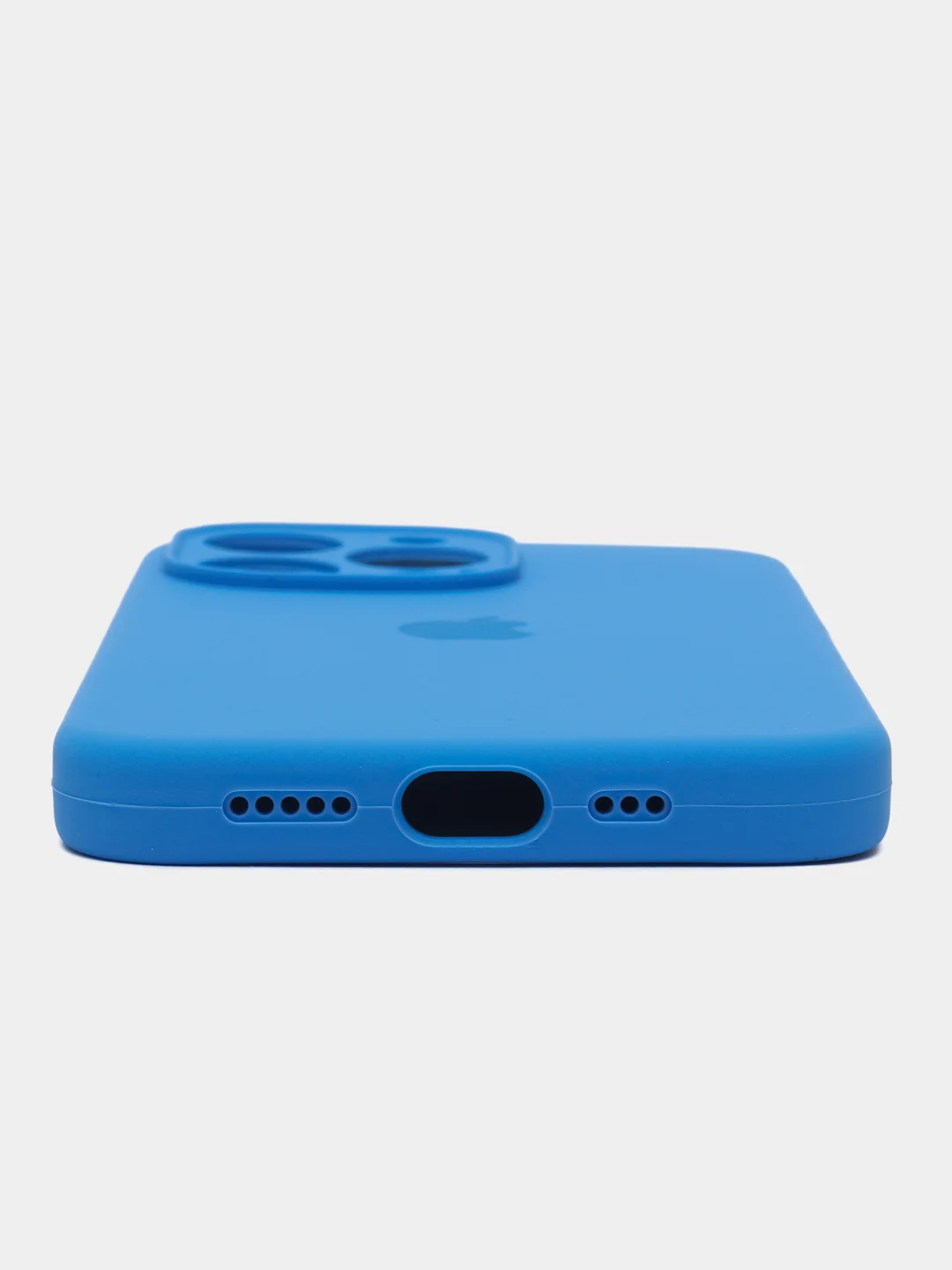 Синий чехол iPhone, Айфон 11, 13, 14, 15, Pro, Max, силиконовый, Silicone Case, Про Макс