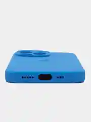 Синий чехол iPhone, Айфон 11, 13, 14, 15, Pro, Max, силиконовый, Silicone Case, Про Макс