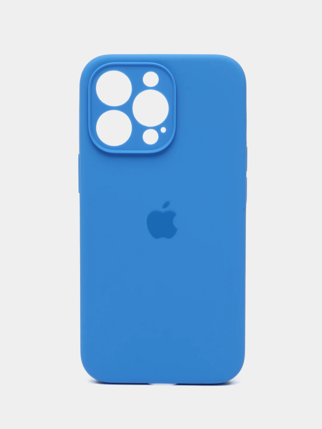 Синий чехол iPhone, Айфон 11, 13, 14, 15, Pro, Max, силиконовый, Silicone Case, Про Макс