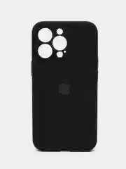 Черный чехол iPhone, Айфон 11, 13, 14, 15, Pro, Max, силиконовый, Silicone Case, Про Макс