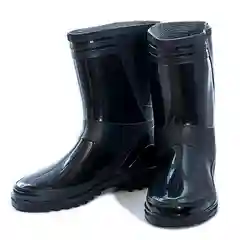 Черный сапоги резиновые мужские, пвх