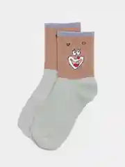 Серый женские длинные носки