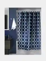 Занавеска для ВК, полиэстер, 180 х 180 см, Loft Blue PR180180024 (12 пластиковых колец)