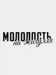 Черный наклейка на авто / машину / стекло "Молодость на жигулях" 25х7,5см