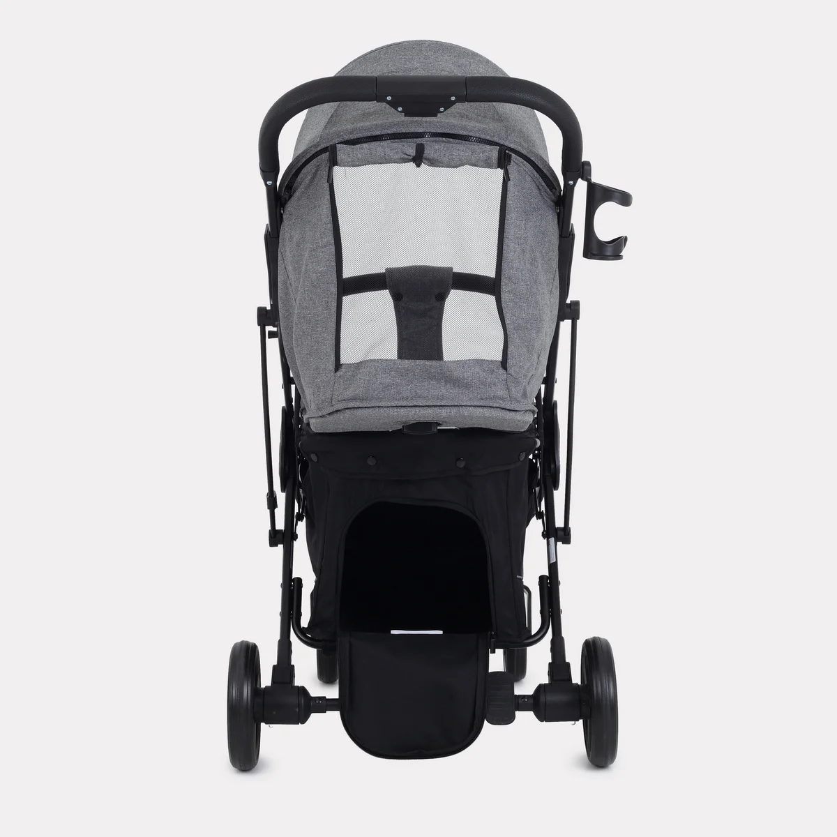 Серый коляска прогулочная детская всесезонная с большими колесами MowBaby Smart MB101