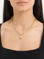 Стильное колье Замочек на цепи