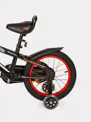 Черный велосипед 14" детский двухколесный, с корзинкой