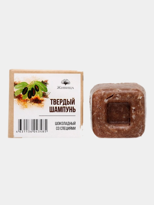 Натуральный твердый шампунь "Шоколадный" Живица