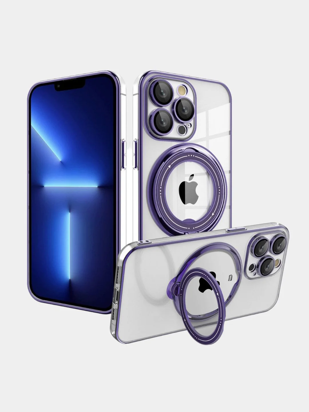 Чехол MagSafe (Магсейф) для айфон iPhone 11 12 13 14 Pro Max с кольцом защитой камеры