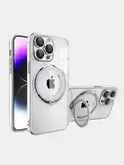 Фиолетовый чехол MagSafe (Магсейф) для айфон iPhone 11 12 13 14 Pro Max с кольцом защитой камеры