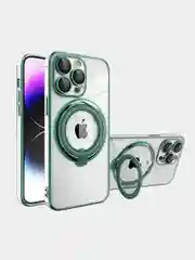 Фиолетовый чехол MagSafe (Магсейф) для айфон iPhone 11 12 13 14 Pro Max с кольцом защитой камеры