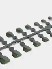 Зелёный хаки накладные ногти на ноги, глянцевые, однотонные, с кеевыми наклейками/стикерами
