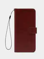 Багровый чехол-книжка с магнитной застежкой для Infinix Note 30 VIP (Инфиникс Ноут 30 Вип)