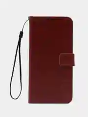 Багровый чехол-книжка с магнитной застежкой для Xiaomi POCO F5 Pro (Сяоми Поко Ф5 Про)