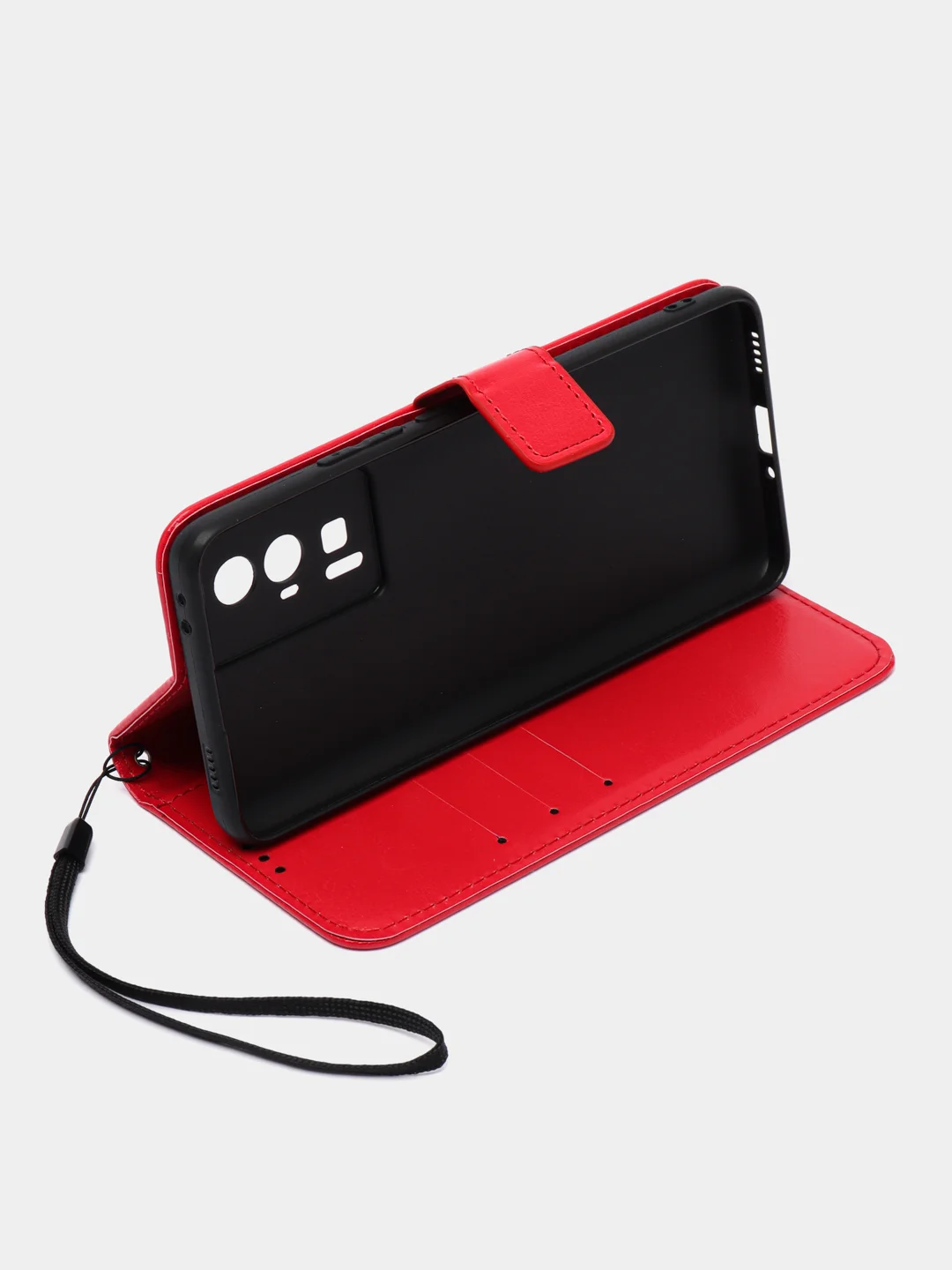 Красный чехол-книжка с магнитной застежкой для Xiaomi POCO F5 Pro (Сяоми Поко Ф5 Про)