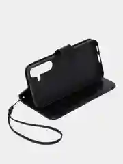 Багровый чехол-книжка с магнитной застежкой для Samsung Galaxy S24 (Самусунг Галакси С24)