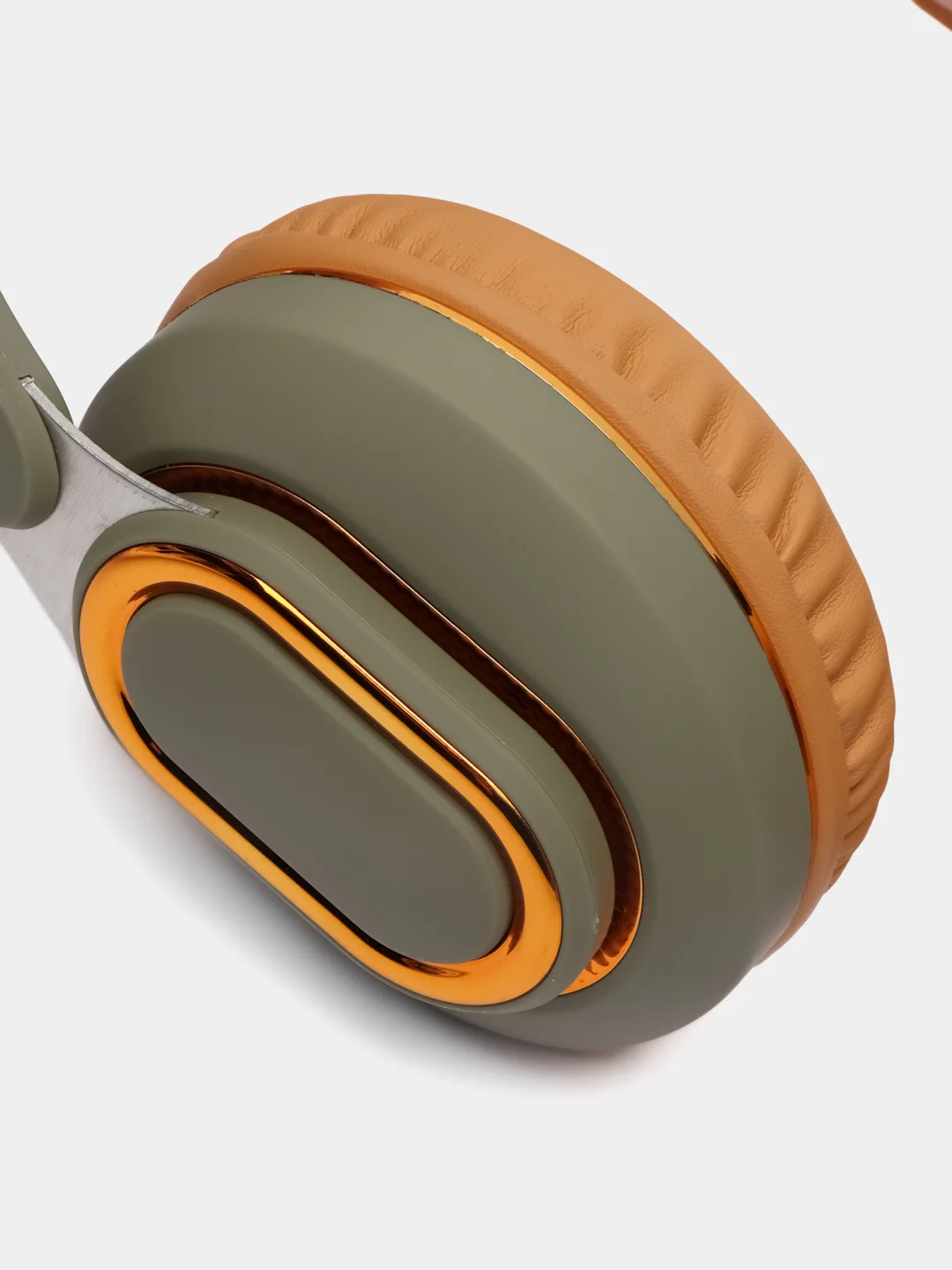 Зелёный хаки беспроводные полноразмерные наушники H7 Max, с Bluetooth, AUX и MicroSD, с микрофоном