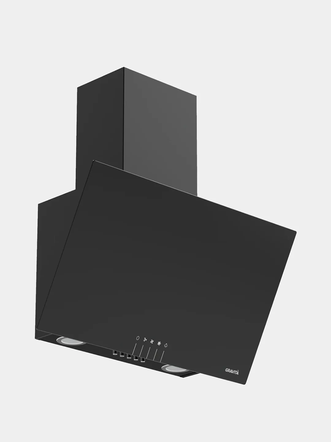 Вытяжка наклонная GRAVITA 631bg, 60 см, черное стекло