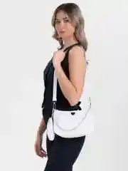 Белый двойная сумка кросс-боди