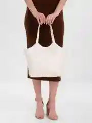 Белый женская текстурная сумка тоут