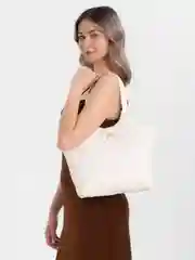 Белый женская текстурная сумка тоут