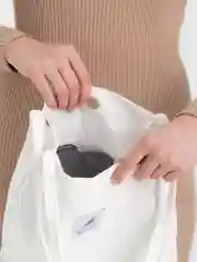 Белый сумка шоппер вельветовая