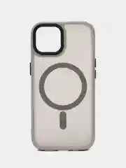 Серый чехол MagSafe (Магсейф) для iPhone 11, 12, 13, 14, 15, Pro, Plus, Max, силиконовый