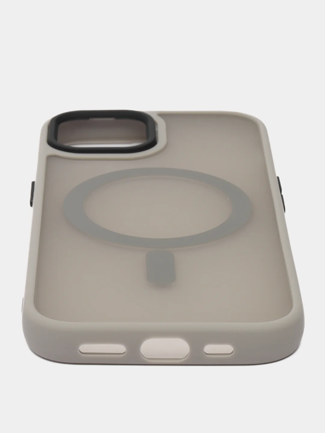Серый чехол MagSafe (Магсейф) для iPhone 11, 12, 13, 14, 15, Pro, Plus, Max, силиконовый