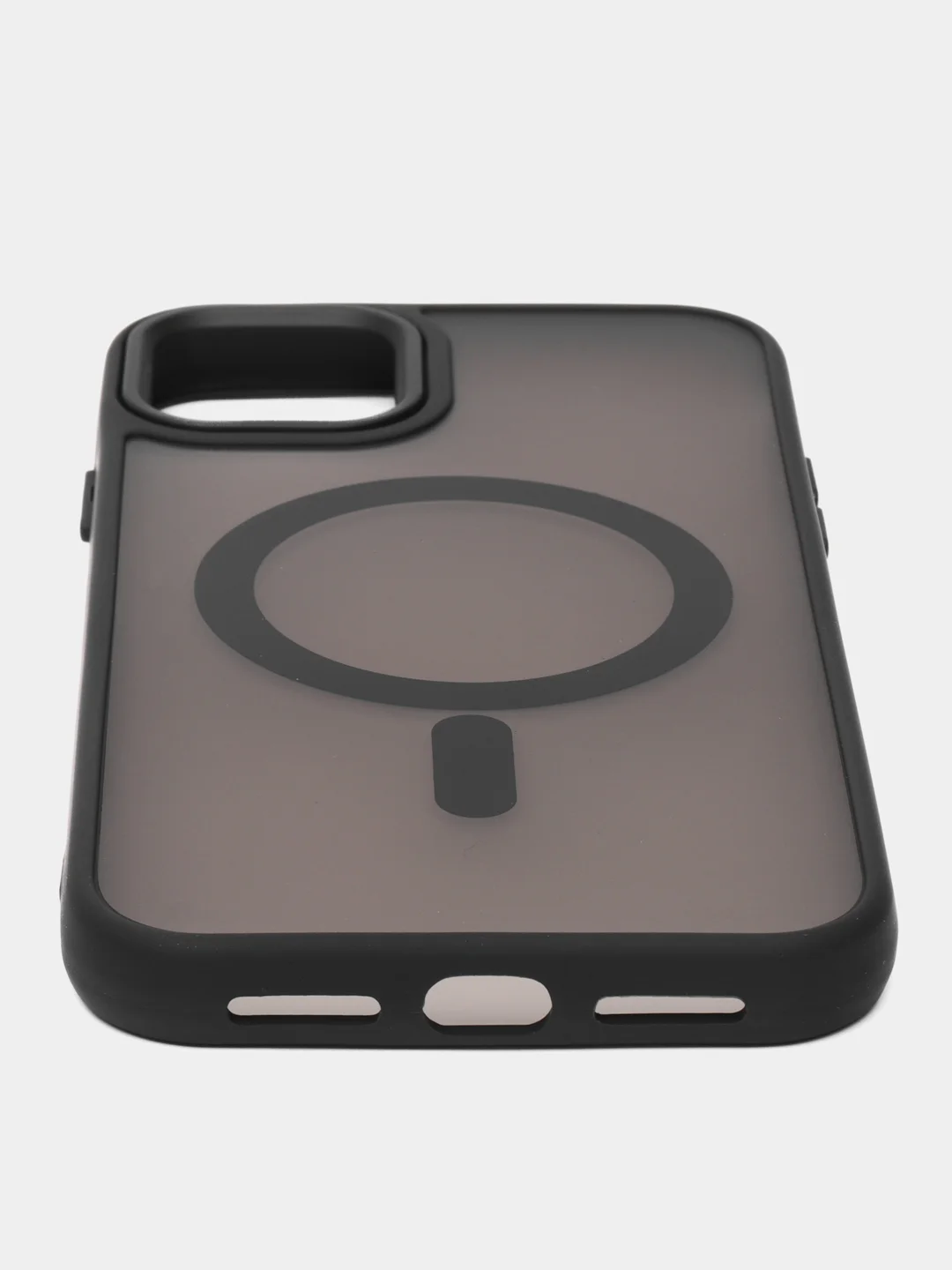 Черный чехол MagSafe (Магсейф) для iPhone 11, 12, 13, 14, 15, Pro, Plus, Max, силиконовый